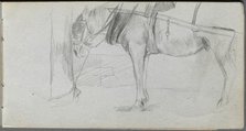 Sketchbook, page 06: Study of a Horse. Creator: Ernest Meissonier (French, 1815-1891).