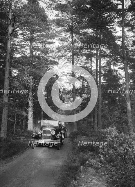 Ford Model A of FH Grain competing in the JCC Half-Day Trial, 1930. Artist: Bill Brunell.