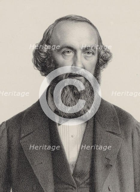 Portrait of the Composer Adrien de La Fage (1801-1862). Creator: Alophe, Marie-Alexandre Menut (1812-1883).