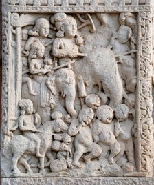 Emperor Ashoka the Great on Elephant, 1st century BC.