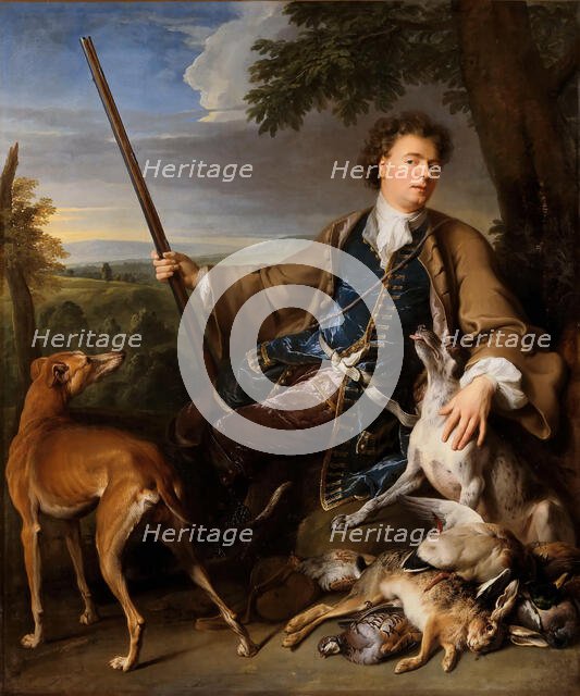 Self-Portrait in Hunting Dress, ca 1699. Creator: Desportes, Alexandre François (1661-1743).