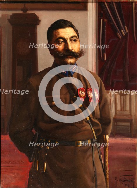 Portrait of Semyon Mikhailovich Budyonny (1883-1973), 1929. Artist: Brodsky, Isaak Izrailevich (1884-1939)