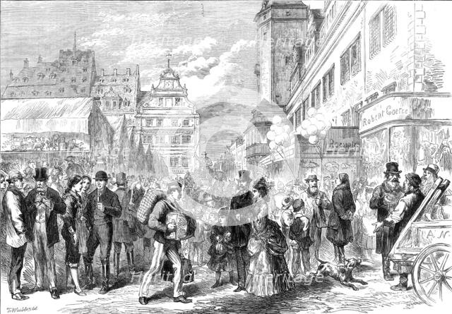 The Market-Place, Leipsic, during the Fair, 1872. Creator: Unknown.