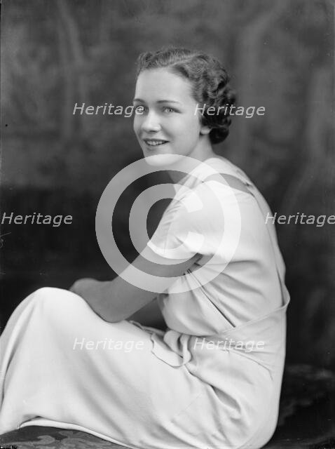 Watkins, Elizabeth H. - Portrait, 1933. Creator: Harris & Ewing.