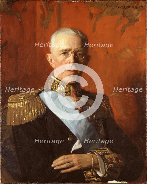 Gustav V (1858-1950), King of Sweden, married to Victoria of Baden. Creator: Gustav Bernhard Osterman.