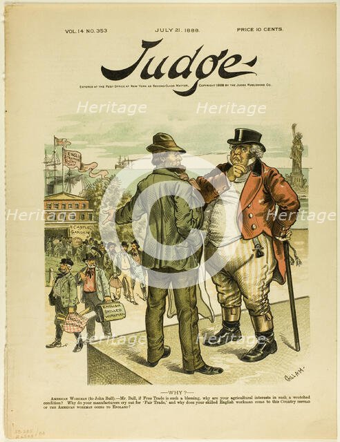 Why?, from Judge, published July 21, 1888. Creator: Bernard Gillam.