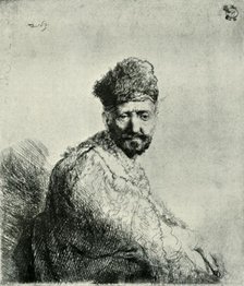 'Bearded man in a furred oriental cap and robe: the artist's father', 1631, (1906). Creator: Unknown.
