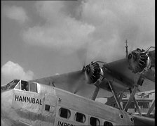 The British Imperial Airways Handley Page 'Hannibal' Biplane Airliner Taxiing at Radlett Air...,1931 Creator: British Pathe Ltd.