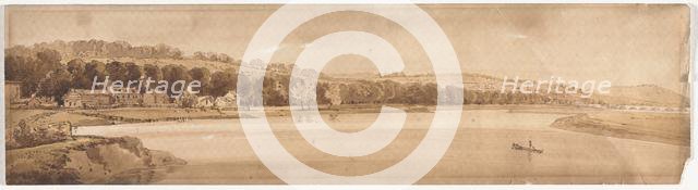 Twenty Views of Paris and Environs: View of St. Cloud and Mount Calvary..., 1802. Creator: Thomas Girtin (British, 1775-1802).