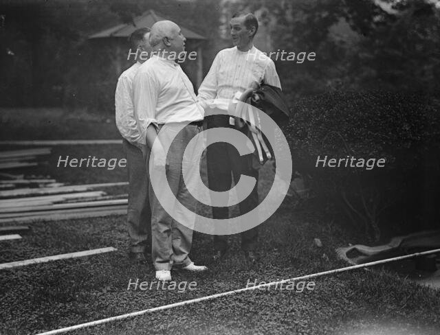 Camp, Walter, I.E, Exercise School - Cabinet Officials Exercising with Other Govt..., 1917 or 1918. Creator: Harris & Ewing.