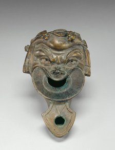 Lamp in the Form of a Comic Mask, A.D. 75-125. Creator: Unknown.