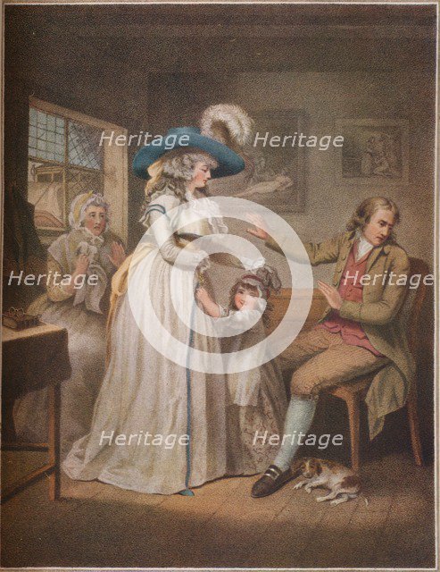 'The Virtuous Parent. Laetitia Endeavours In Vain By Parents To Reconcile Her Parents',1789. Artist: John Raphael Smith.