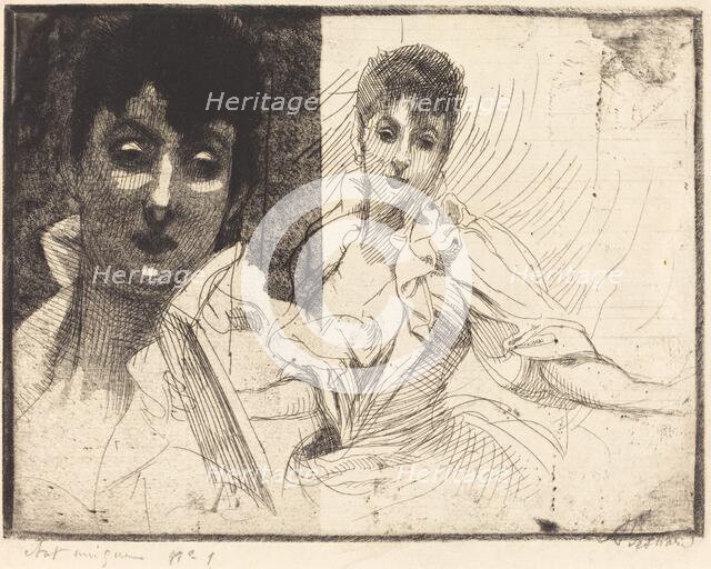 Madeleine Lemaire, 1900. Creator: Paul Albert Besnard.