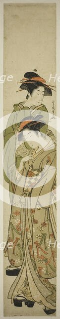 Two Women Taking a Stroll, Japan, c. 1781/89. Creator: Kitao Masanobu.
