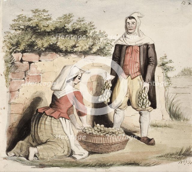 Grape harvest, 1850. Creator: Karl Anders Ekman.