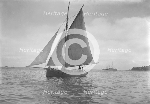 The cutter 'Sophie' sailing upwind. Creator: Kirk & Sons of Cowes.