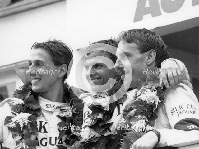 Drivers of the Jaguar which won the Le Mans 24 Hours, France, 1988. Artist: Unknown