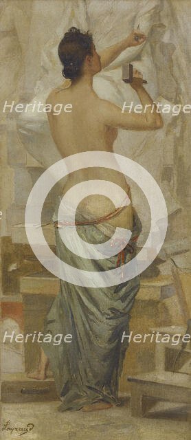 Esquisse pour le salon des Arts de l'Hôtel de Ville de Paris : La sculpture, c.1889. Creator: Joseph Fortuné Layraud.