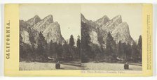 Three Brothers - Yosemite Valley, California, 1865. Creator: Lawrence & Houseworth.