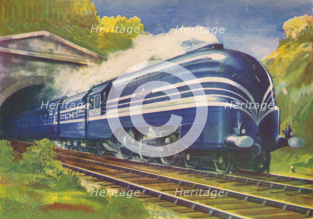 'Coronation Scot, L.M.S., leaving Watford Tunnel', 1940. Creator: Unknown.