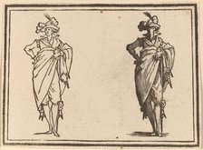 Gentleman Viewed from the Front with Hand on Hips, 1621. Creator: Edouard Eckman.