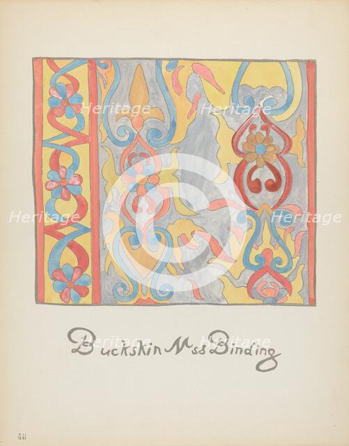 Plate 48: Buckskin Design: From Portfolio "Spanish Colonial Designs of New Mexico", 1935/1942. Creator: Unknown.