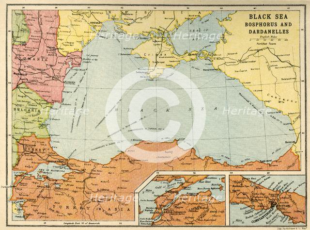 Black Sea: Bosphorus and Dardanelles, c1914, (c1920). Creator: John Bartholomew & Son.