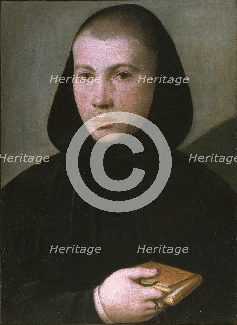 Portrait of a young Benedictine monk, First Half of 16th cen.. Creator: Caroto, Giovan Francesco (c. 1480-1555).