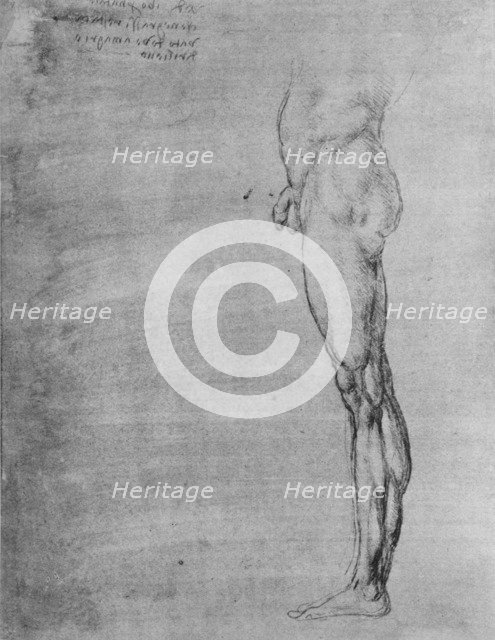 'Study of the Body and Leg of a Man', c1480 (1945). Artist: Leonardo da Vinci.
