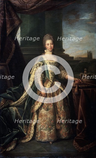 'Portrait of Charlotte of Mecklenburg-Strelitz, Wife of King George III of England', 1773. Artist: Nathaniel Dance-Holland