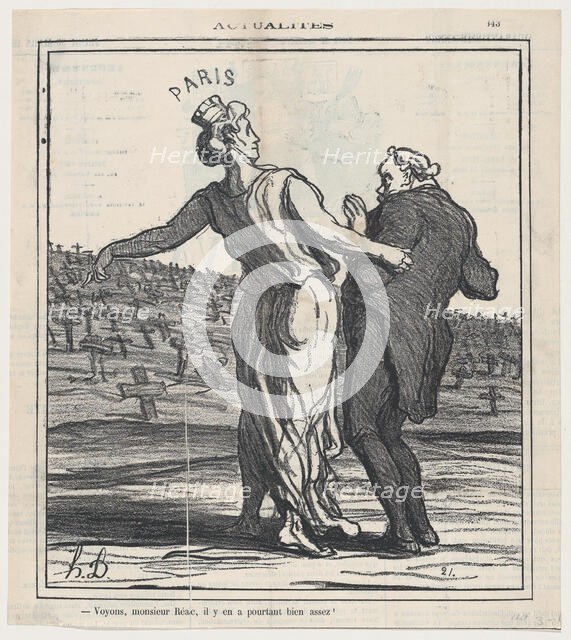 Voyons, monsieur Réac..., 30 March 1871. Creator: Honore Daumier.