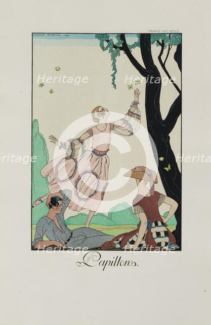 Falbalas et fanfreluches: Papillons, 1921. Creator: Barbier, George (1882-1932).