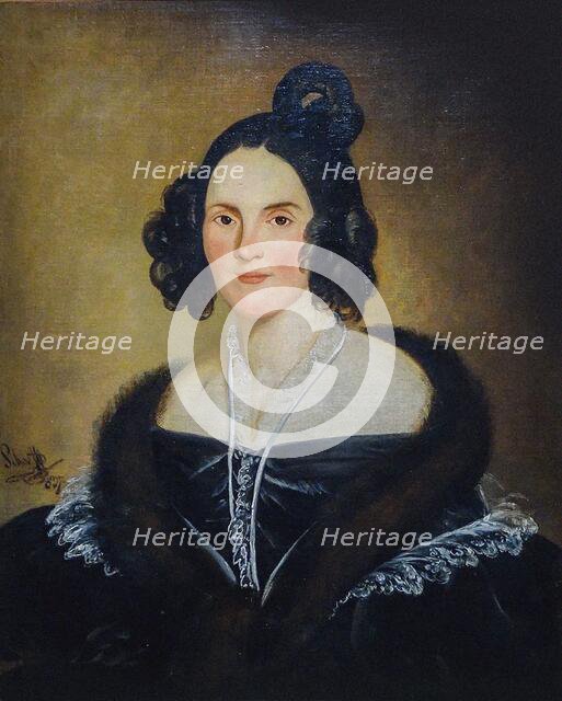 Portrait of the pianist, singer and composer Elena Asachi, née Teyber (1789-1877). Creator: Anonymous.