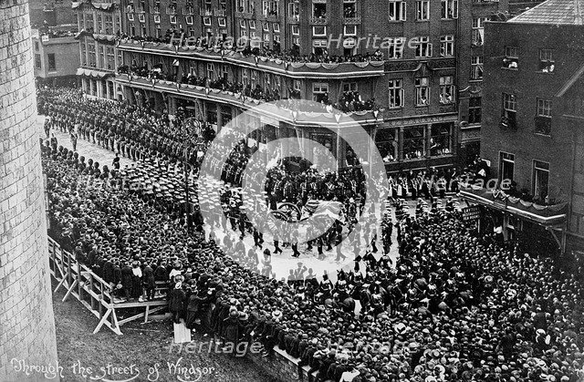 Funeral procession of King Edward VII, Windsor, Berkshire, 1910. Artist: Unknown