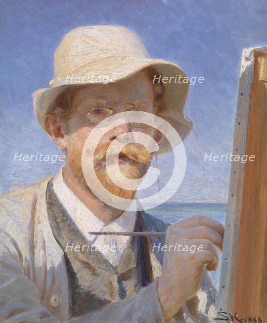 Self-portrait, 1888. Creator: Krøyer, Peder Severin (1851-1909).