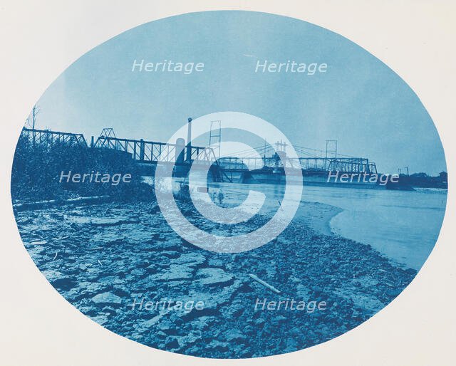 No. 199. Draw Span of Chicago & North Western Rail Road Bridge at Clinton, Iowa, 1885. Creator: Henry Bosse.