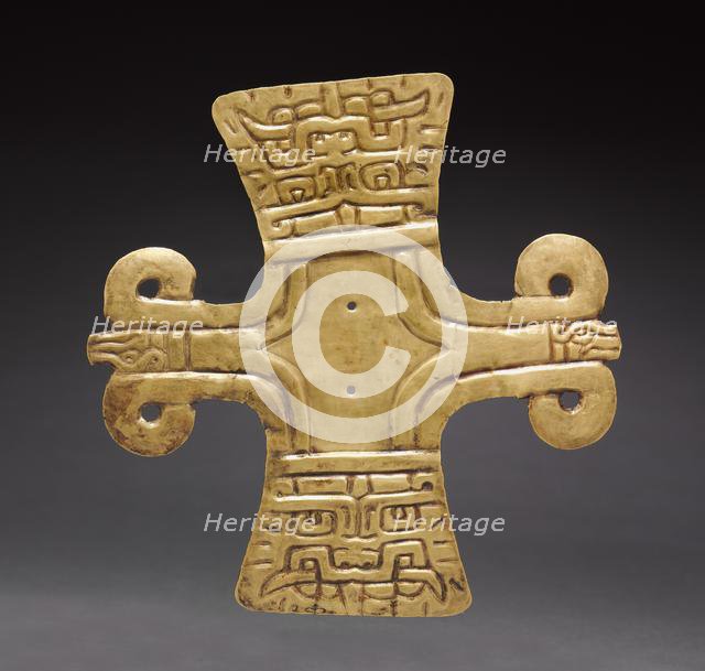 Cross-Shaped Ornament, c. 500-200 BC. Creator: Unknown.