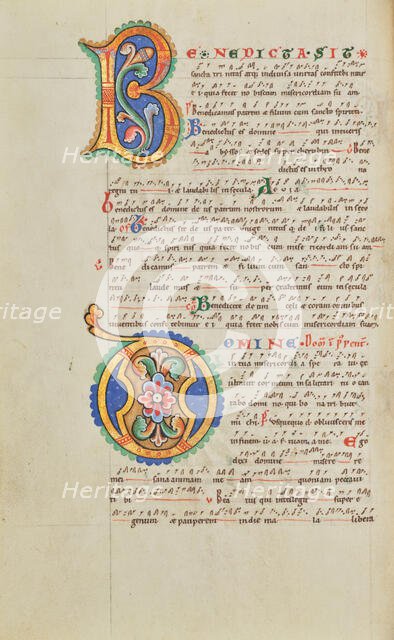 Decorated Initial B; Decorated Initial D; Stammheim Missal, probably 1170s. Creator: Unknown.