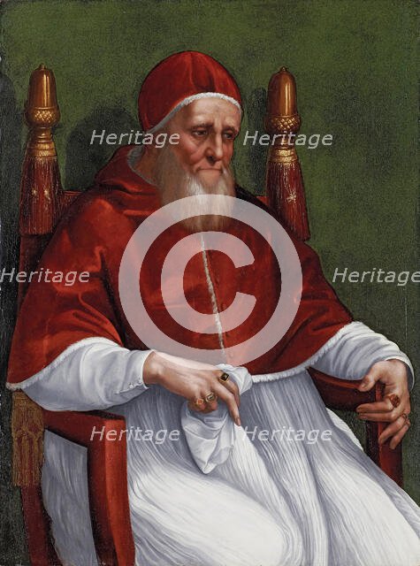 Portrait of Pope Julius II, 1511-1512. Creators: Raphael, Workshop of Raphael.