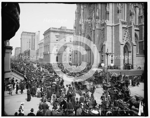 Easter crowds on Fifth Avenue, New York, c1904. Creator: Unknown.