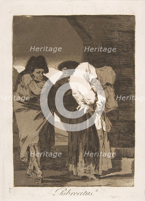 Plate 22 from 'Los Caprichos': Poor little girls! (Pobrecitas!), 1799. Creator: Francisco Goya.