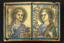 Plaque with Saints James and John the Evangelist, Meuse, 1160/80. Creator: Unknown.