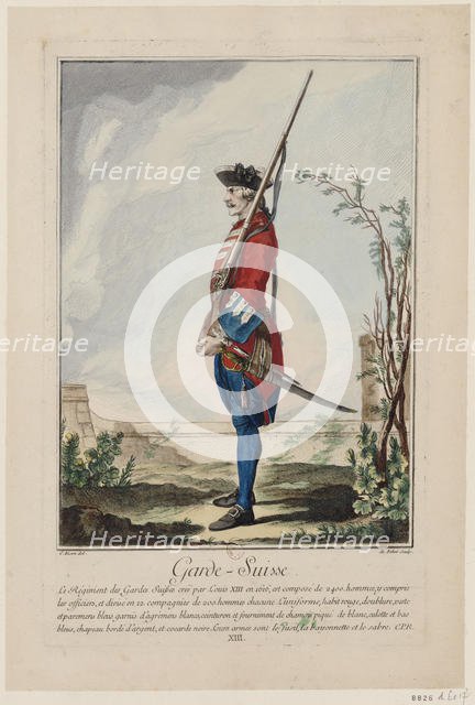 Gardes suisses (The Swiss Guards), 1756. Creator: De Fehrt, Antoine Jean (1723-1774).