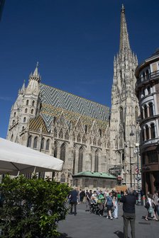 Stephansdom, or St Stephen's Cathedral, old Vienna, Austria, 2022. Creator: Ethel Davies.