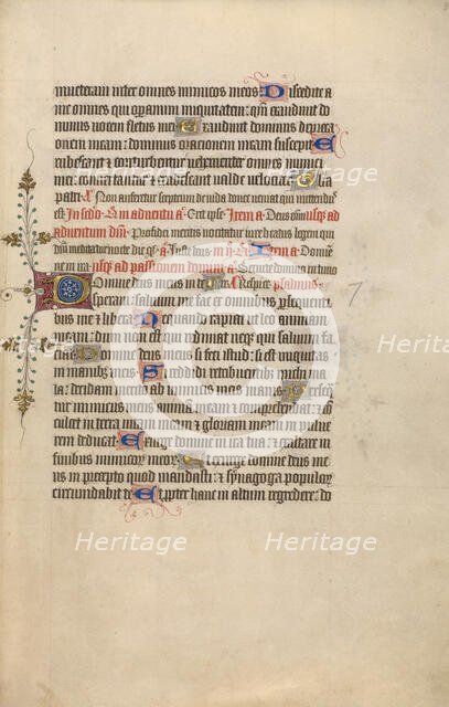 Decorated Text Page; Psalter, 1420-1430. Creator: Unknown.