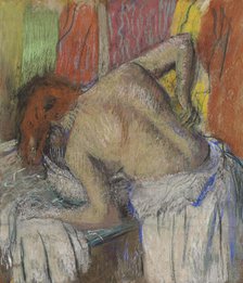 Femme s'épongeant le dos, c. 1895. Creator: Degas, Edgar (1834-1917).