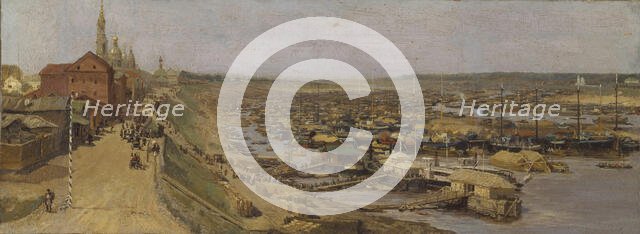 View of Rybinsk, 1886. Creator: Maximov, Vasili Maximovich (1844-1911).