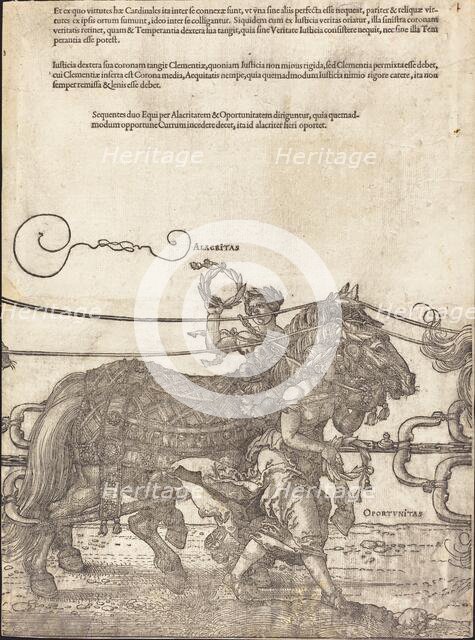 The Triumphal Chariot of Maximilian I (The Great Triumphal Car) [plate 4 of 8], 1523 (Latin ed.). Creator: Albrecht Durer.