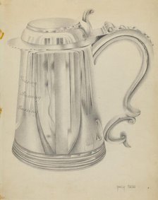 Silver Tankard, c. 1936. Creator: Amelia Tuccio.