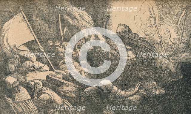 'The Triumph of Death, The Proclamation', c1885. Artist: Alphonse Legros.